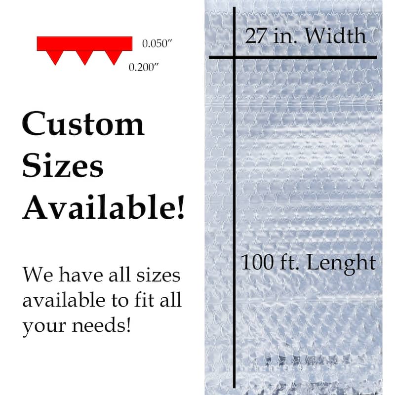 (27" Wide) Clear Vinyl Plastic Premium PVC Floor Runner Protector For